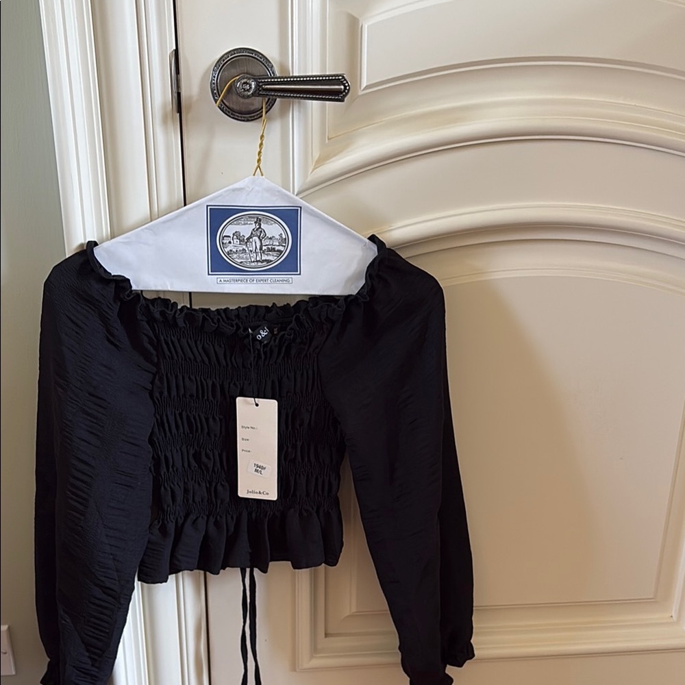 Zara Black Blouse Elegant Top